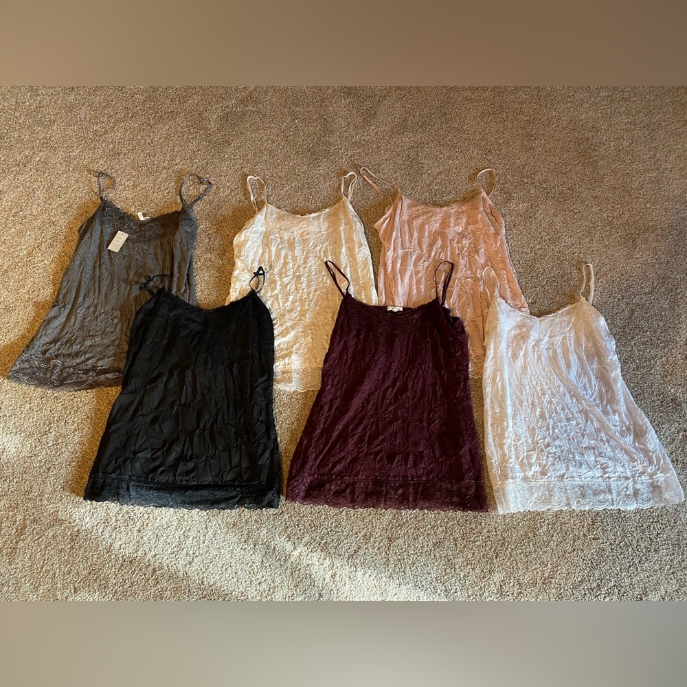6 New XL Maurice’s Crinkle Camis Camisoles